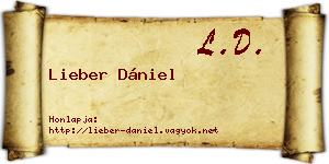 Lieber Dániel névjegykártya